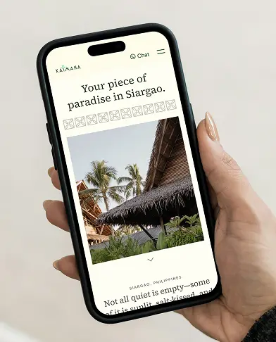 Lead-generation landing page shown on a mobile phone