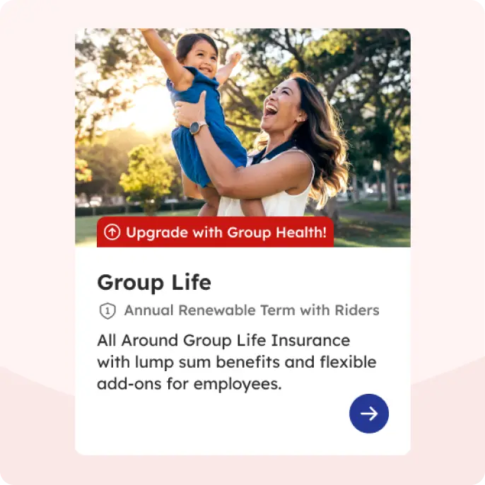 Group Life product cards