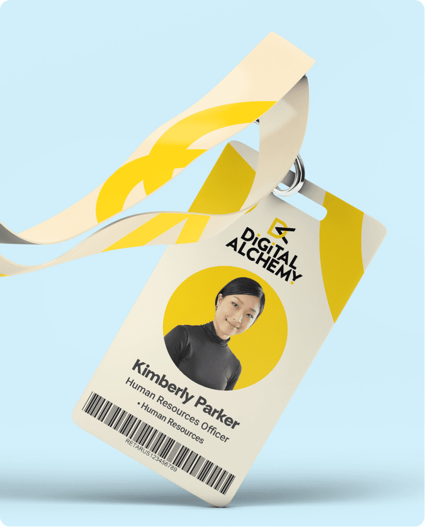 Digital Alchemy ID and lanyard